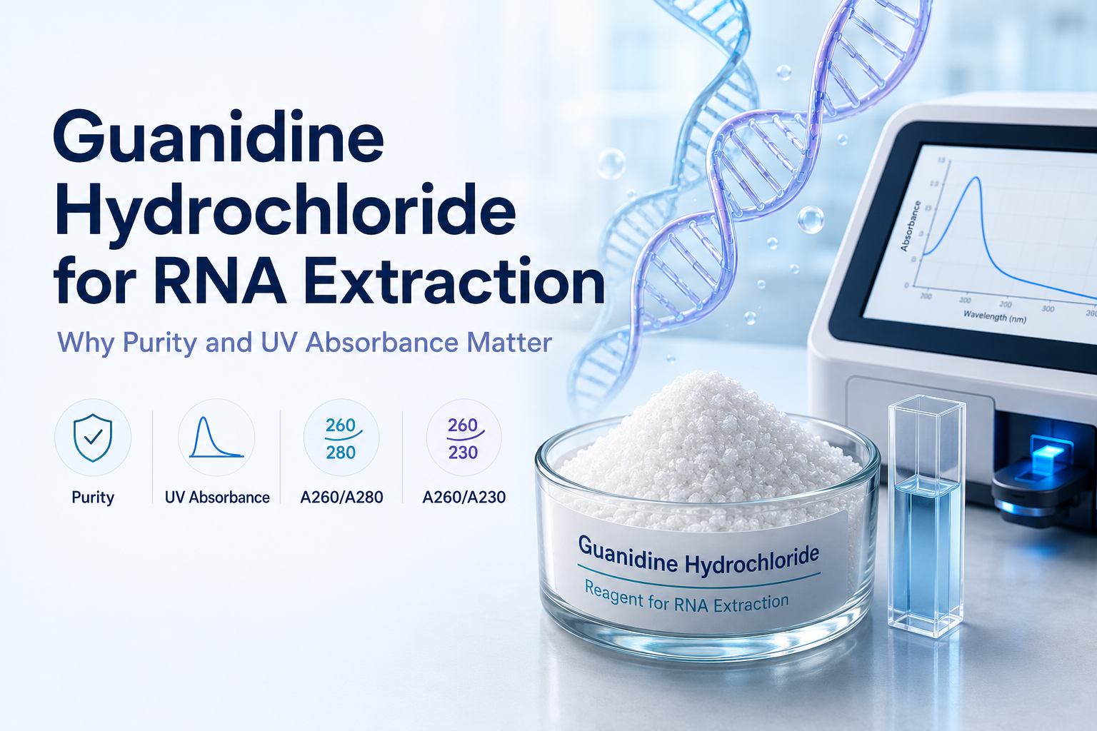 用于 RNA 提取的盐酸胍：为什么纯度和紫外吸光度很重要